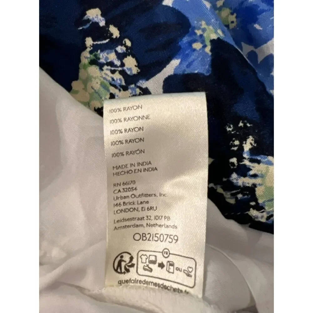 Free People Moon Chaser Mini Dress Bright Blue Combo Medium